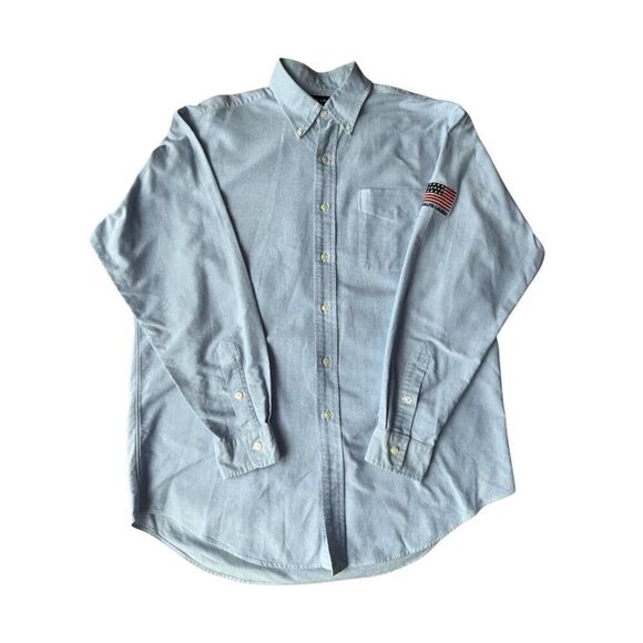 Vintage 1990’s Ralph Lauren Sport Men’s Blaire 100% Cotton USA Shirt Size L - Picture 2 of 10